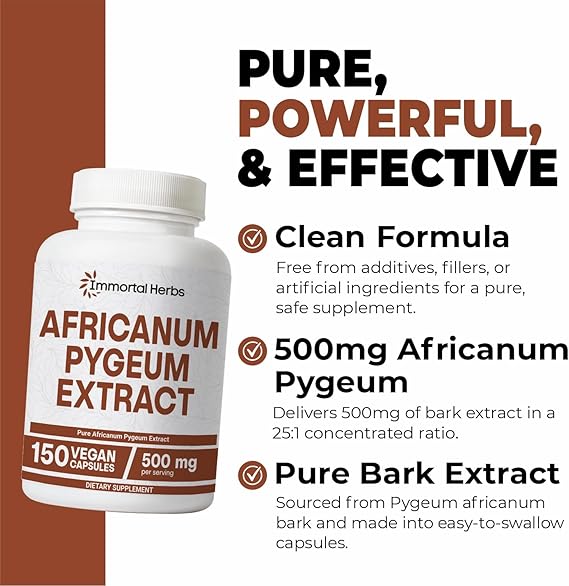 africanum pygeum 500mg, 25:1 extract