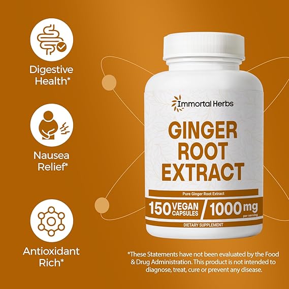 ginger root capsules 1000mg, 4:1 extract powder