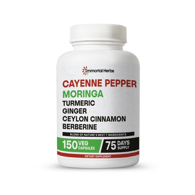 cayenne pepper moringa turmeric ginger capsules